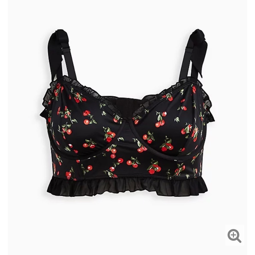 Torrid Black Cherries Bralette & Panty Set - Picture 2 of 8